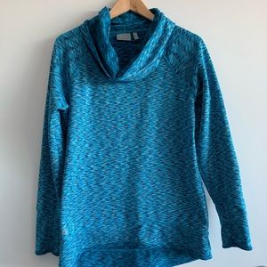 Athleta Tranquility Blue Cowl Neck Pull Over